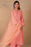 Shop_Anantaa by Roohi_Pink Silk Chanderi Kurta _Online_at_Aza_Fashions