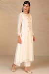 Buy_Anantaa By Roohi_White Silk Chanderi Kurta _at_Aza_Fashions