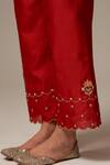 Buy_Anantaa by Roohi_Red Chanderi Silk Pants_Online_at_Aza_Fashions