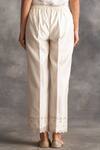 Anantaa by Roohi_White Silk Chanderi Pants For Women_Online_at_Aza_Fashions