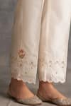 Buy_Anantaa by Roohi_White Silk Chanderi Pants For Women_Online_at_Aza_Fashions