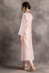 Shop_Anantaa By Roohi_Pink Silk Chanderi Round Kurta _at_Aza_Fashions