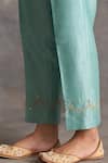 Shop_Anantaa by Roohi_Blue Silk Chanderi Pants _Online_at_Aza_Fashions