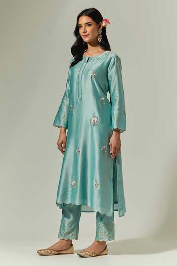 Formal chanderi Embroidered Palazzo pant