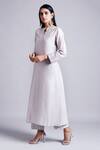 Buy_Anantaa By Roohi_Grey Silk Chanderi Kurta _Online_at_Aza_Fashions