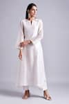 Buy_Anantaa By Roohi_White Silk Chanderi Kurta _at_Aza_Fashions