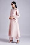 Anantaa By Roohi_Pink Silk Chanderi Kurta _Online_at_Aza_Fashions