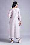 Shop_Anantaa By Roohi_Grey Silk Chanderi Kurta _at_Aza_Fashions