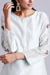 Shop_Anantaa by Roohi_Green Silk Chanderi Kurta _Online_at_Aza_Fashions