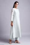 Anantaa by Roohi_Green Silk Chanderi Kurta _Online_at_Aza_Fashions