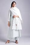 Buy_Anantaa by Roohi_Green Silk Chanderi Kurta _Online_at_Aza_Fashions