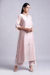 Buy_Anantaa by Roohi_Pink Silk Chanderi Kurta _at_Aza_Fashions