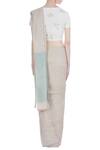 Shop_Anavila_Beige Polka Jamdani Handwoven Linen Saree For Women_at_Aza_Fashions