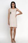 Buy Angry Owl Beige Bamboo Cotton Boat Sleeveless Dress at Aza Fashions Buy_Angry Owl_Beige Bamboo Cotton Boat Sleeveless Dress _at_Aza_Fashions