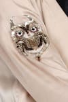 Buy_Angry Owl_Beige Modal Embroidery Open Placement Cape _Online_at_Aza_Fashions