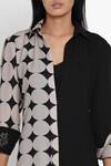 Shop_Angry Owl_Beige Bamboo Cotton Printed High Low Shirt_Online_at_Aza_Fashions