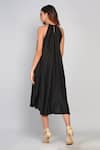 Shop_Angry Owl_Black Modal Halter Flared Dress _at_Aza_Fashions