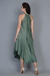 Shop_Angry Owl_Green Modal Halter Flared Dress _at_Aza_Fashions