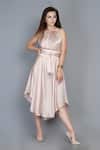 Buy Angry Owl Pink Modal Halter Flared Dress Online at Aza Fashions Buy_Angry Owl_Pink Modal Halter Flared Dress _Online_at_Aza_Fashions