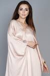 Shop_Angry Owl_Pink Modal V Neck Asymmetric Kaftan Dress _Online_at_Aza_Fashions