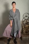 Buy_Chillosophy_Grey Cotton Shawl _at_Aza_Fashions
