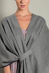 Chillosophy_Grey Cotton Shawl _Online_at_Aza_Fashions