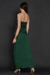 Shop_Angry Owl_Green Modal Sweetheart Neck Pleated Tube Gown _at_Aza_Fashions