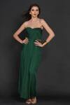 Buy_Angry Owl_Green Modal Sweetheart Neck Pleated Tube Gown _Online_at_Aza_Fashions