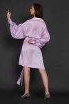Shop_Angry Owl_Purple Modal Balloon Sleeve Shirt Dress_at_Aza_Fashions