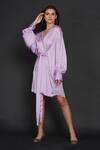 Buy_Angry Owl_Purple Modal Balloon Sleeve Shirt Dress_Online_at_Aza_Fashions