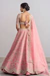 Shop_Anushree Reddy_Pink Noor Organza Lehenga Set_at_Aza_Fashions