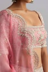 Anushree Reddy_Pink Noor Organza Lehenga Set_at_Aza_Fashions