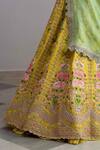 Shop_Anushree Reddy_Yellow Organza V Neck Naayaab Bridal Lehenga Set_Online_at_Aza_Fashions