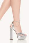 Buy_Sephyr_Silver Ruffles Pleated Ankle Strap Heels _at_Aza_Fashions