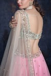 Ashwini Reddy_Pink Tulle Sweetheart Neck Embroidered Bridal Lehenga Set _Online_at_Aza_Fashions