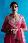 Angad Singh_Coral Kurta- , Sharara- And Dupatta- Net Gota Patti & Mirror Work, Set _Online_at_Aza_Fashions