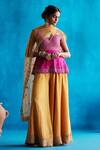 Buy_Angad Singh_Pink Kurta- , Sharara- And Dupatta- Net Mirror & Thread Short Set _at_Aza_Fashions