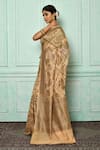 Nazaakat by Samara Singh_Beige Banarasi Silk Woven Floral Saree_Online_at_Aza_Fashions