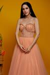 Buy_Asra_Peach Net Embellished Sweetheart Neck Gown_Online_at_Aza_Fashions