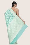 Shop_Nazaakat by Samara Singh_Green Pure Banarasi Handloom Silk Saree_at_Aza_Fashions