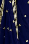 ASAL by Abu Sandeep_Blue Viscose Georgette Embroidery Round Saree With Blouse _at_Aza_Fashions