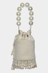 Buy_Aanchal Sayal_White Embroidered Zara Tassel Bucket Bag_at_Aza_Fashions