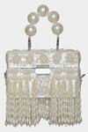 Buy_Aanchal Sayal_White Embroidered Isra Mini Box Handle Bag_at_Aza_Fashions