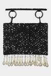 Shop_Aanchal Sayal_Black Embroidered Mini Flap Handbag_at_Aza_Fashions