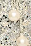 Shop_Aanchal Sayal_White Pearls, Sequins Gabriella Velvet Bucket Bag _Online_at_Aza_Fashions