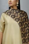 Shop_Meghna Panchmatia_Beige Natural Dupion Crepe Silk Round Long Kurta With Printed Dupatta _Online_at_Aza_Fashions