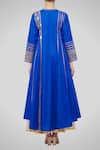 Shop_Gulabo by Abu Sandeep_Blue Cotton Asymmetric Kalidar Kurta_at_Aza_Fashions