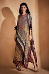 Buy_Gulabo By Abu Sandeep_Multi Color Cotton Ajrakh Print Kaftan_Online_at_Aza_Fashions