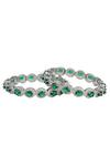 Buy_Auraa Trends_Silver Plated Imitation Diamonds Stone Studded Bracelet - Single Pc _at_Aza_Fashions