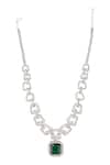 Auraa Trends Silver Plated Imitation Diamonds Stone Studded Chain Necklace Set Online at Aza Fashions Auraa Trends_Silver Plated Imitation Diamonds Stone Studded Chain Necklace Set _Online_at_Aza_Fashions